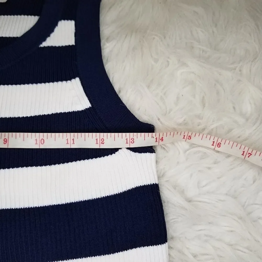 Michael Kors sleeveless top new with tags blue and white Women's size medium
